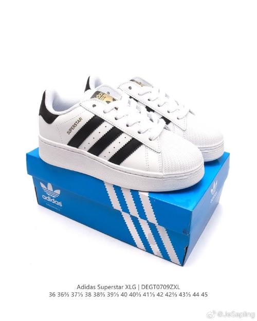 阿迪达斯三叶草adidas originals superstar xlg 贝壳头系列低帮厚底