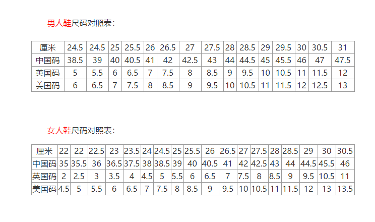 中国鞋子44码在美国多少码百度知道