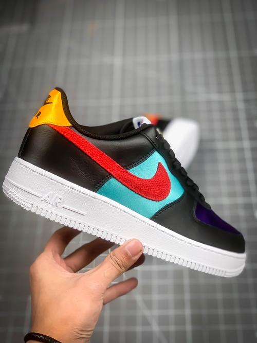 耐克nikeairforce1空军一号金扣黑红紫官方同步运动休闲板鞋dn4178001