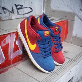 代购正品耐克nike sb dunk low barcelona巴塞罗那鸳鸯男女滑板鞋