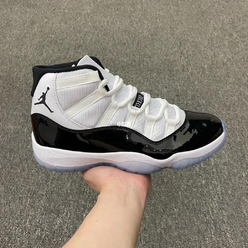 公司级al air jordan 11 retro concord  高帮 康扣黑白  aj11