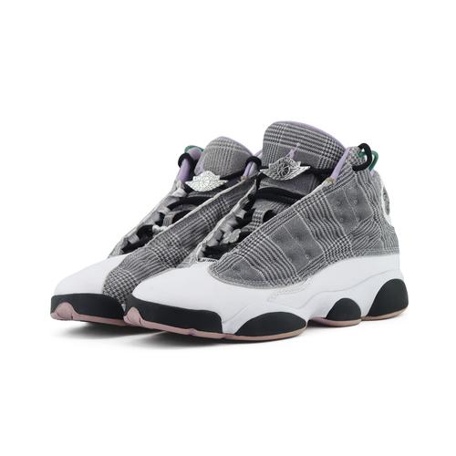 40码 air jordan 13 houndstooth gs 复古篮球鞋 白棕紫  95分好