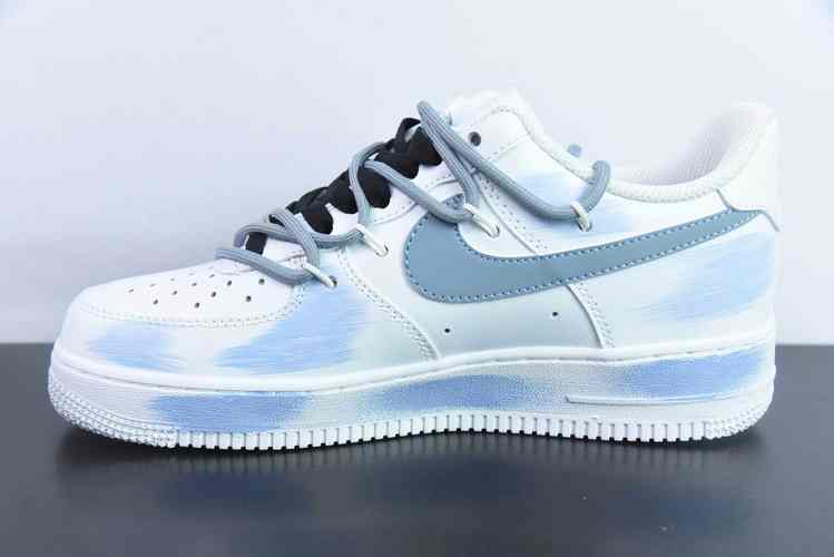 耐克nike air force 10707 low 二次元主题紫蓝喷绘空军一号低帮