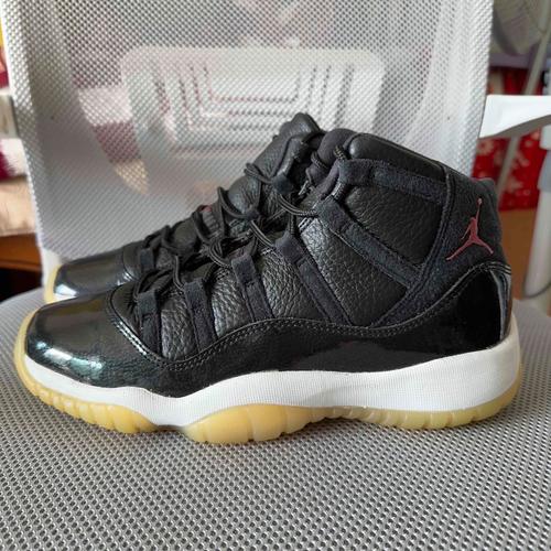 jordan air jordan 11 高帮 复古篮球鞋 gs 黑色