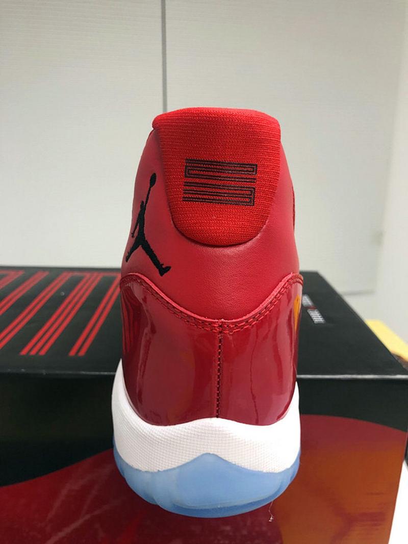 nike  air jordan 11  aj11红色男子高帮实战篮球鞋 4047有半码有