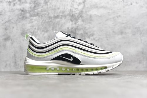 耐克 nike air max 97 moss green 白绿3m子弹头气垫跑鞋