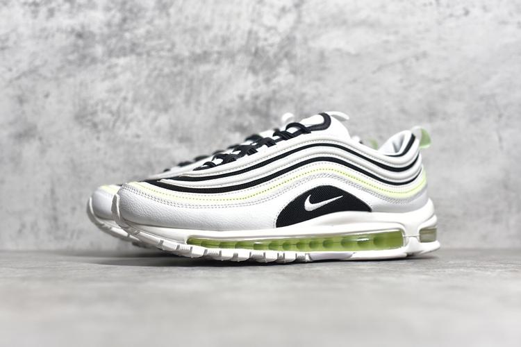 耐克 nike air max 97 moss green 白绿3m子弹头气垫跑鞋