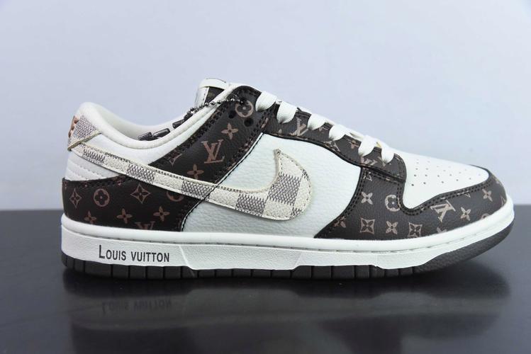 耐克nike sb dunk low x louis vuitton lv联名白棕老花sb低帮休闲